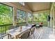 Expansive covered patio offers views of the surrounding trees and ample space for lounging at 8086 Summit Ridge Dr, Catawba, NC 28609