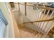 Classic wooden staircase leading to the lower level at 8086 Summit Ridge Dr, Catawba, NC 28609