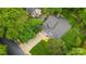 Aerial view of a well-maintained roof, lush landscaping, and a well-manicured lawn at 9310 Hunting Ct, Matthews, NC 28105