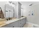 Bright bathroom with double sinks, granite countertops, and modern fixtures at 11 Secrest Ext, Belmont, NC 28012