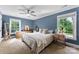 Inviting bedroom with blue walls, soft natural light, and warm, welcoming decor at 11 Secrest Ext, Belmont, NC 28012