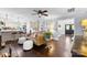 Open-concept living room boasts hardwood floors and seamless transition to the kitchen at 11 Secrest Ext, Belmont, NC 28012