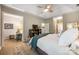 Inviting main bedroom features a tray ceiling and adjoining sitting area at 110 River Wood Dr, Fort Mill, SC 29715