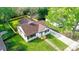 Beautiful aerial view of the property showcasing the well maintained landscaping and mature trees at 112 Circle Dr, Salisbury, NC 28144