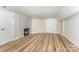 Spacious basement with a fireplace, wood flooring, and natural light at 112 Circle Dr, Salisbury, NC 28144