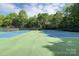 Well-maintained community tennis court surrounded by lush greenery, perfect for an active lifestyle at 1202 Foxfield Rd, Waxhaw, NC 28173