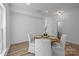 Dining area with hardwood floors and a view to the backyard at 15002 Strathmoor Dr, Charlotte, NC 28277