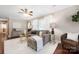 Inviting living room features a comfortable sofa, soft white rug, and stylish decor at 2601 Dora Dr, Charlotte, NC 28215