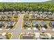 Aerial street view showcasing a neighborhood with well-maintained houses and manicured lawns at 2704 Watergarden St, York, SC 29745