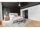 Main bedroom featuring a black ceiling and a soft neutral color palette at 3256 Brixton Ct, Charlotte, NC 28205