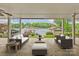 Relaxing outdoor seating area overlooking the lake at 376 Oak Tree Rd # 37, Mooresville, NC 28117
