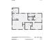 Floor plan featuring 3 bedrooms, 2 bathrooms, a kitchen, a dining area, and a living room at 500 Dedmon Dr, Charlotte, NC 28216