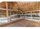 Unfinished attic space featuring exposed wood framing and ductwork, offering potential for storage or customization at 5162 Beckenham Ln, Concord, NC 28025