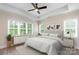 Bright bedroom with tray ceiling, large windows, and modern furnishings at 5162 Beckenham Ln, Concord, NC 28025