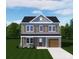 New two-story home with gray siding, a front-entry garage, and a well-maintained lawn at 530 Gantt St, Mooresville, NC 28115