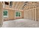A framed room with two windows providing outside views and light showcasing the room's construction and design at 530 Gantt St, Mooresville, NC 28115