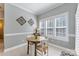 Bright breakfast nook with a round table, charming decor, and natural light from shuttered windows at 6002 Sentinel Dr, Indian Trail, NC 28079