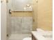 Contemporary bathroom features custom tile work, a glass shower, and modern fixtures at 715 N Church St # 816, Charlotte, NC 28202