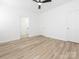 Bedroom with ceiling fan and door that leads to the bathroom at 803 Blackmon St, Rock Hill, SC 29730