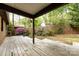 Spacious wooden back deck overlooking a well-maintained, fenced backyard at 846 Gist Rd, Rock Hill, SC 29732