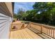 Newly constructed wooden deck and backyard space, perfect for outdoor gatherings and relaxation at 104 Cleveland Ave, Albemarle, NC 28001