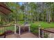 View from the deck overlooking a charming backyard playground with a slide and swings at 116 Anderson Farm Ct, Mooresville, NC 28117