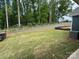 Spacious backyard featuring lush green grass, tiered retaining wall and privacy fence at 142 Prestwick Way # 18, Mooresville, NC 28115