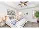 Spacious main bedroom with neutral decor, tray ceiling, and lots of natural light from the windows at 2068 Samantha Dr, Kannapolis, NC 28083