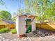 Backyard shed offering additional storage space and organization in a well-maintained outdoor setting at 215 6Th St, Belmont, NC 28012