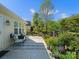 Charming patio features a lush garden and comfortable seating at 281 Loch Stone St, Fort Mill, SC 29715