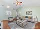 Inviting living room with cozy seating, a stylish rug, and modern decor at 3022 Willamette Valley Dr, Charlotte, NC 28215