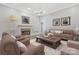 Living room with a fireplace, and cozy furniture at 5538 Camelot Dr, Charlotte, NC 28270