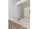 Neutral bathroom showcasing vanity, sink, mirror, lighting, and a toilet, creating a serene atmosphere at 825 Hudson Pl, Davidson, NC 28036