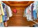 Spacious cedar walk-in closet with ample hanging storage for clothing and personal items at 916 E Park Dr, Lincolnton, NC 28092