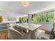 Well-lit dining area with marble table, comfortable chairs, and large windows with a great view at 916 E Park Dr, Lincolnton, NC 28092
