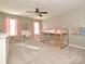 bedroom with carpet, ceiling fan, and charming decorative touches at 1033 Lilly Pond Dr, Fort Mill, SC 29715