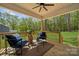 Inviting back porch with comfortable seating, perfect for enjoying outdoor views and relaxation at 1112 Allman Ext, Mount Pleasant, NC 28124