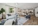 Bright living room with large windows, modern furnishings and wood flooring throughout at 1112 Allman Ext, Mount Pleasant, NC 28124