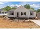 Charming one-story home with white siding, black shutters, and a cozy front porch at 112 Cleveland Ave, Albemarle, NC 28001
