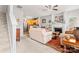 Open living room with a fireplace, seamlessly connected to the kitchen at 1161 Constitution Park Blvd, Rock Hill, SC 29732