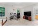 Office with ceiling fan, desk, cabinets, and an attached bathroom view at 1161 Constitution Park Blvd, Rock Hill, SC 29732