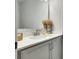 Stylish bathroom with a white countertop, neutral walls and wheat decor that add character at 1336 W Rebound Rd, Indian Land, SC 29720