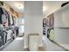 Spacious walk-in closet with custom shelving and ample storage space for clothing and accessories at 1336 W Rebound Rd, Indian Land, SC 29720