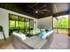 Relaxing covered patio with comfortable seating and a beautiful view of the surrounding landscape at 1336 W Rebound Rd, Indian Land, SC 29720