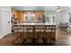 Bright, modern kitchen with stainless steel appliances and breakfast bar seating at 1430 Mollys Backbone Rd, Catawba, NC 28609