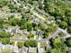 Expansive aerial view of a residential neighborhood featuring neat rows of houses and mature trees at 1506 Crestdale Rd, Rock Hill, SC 29732