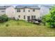 Spacious backyard with a patio area perfect for outdoor dining and entertaining near the two-story home at 16219 Long Talon Way, Charlotte, NC 28273