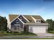 Charming two-story home boasts a mix of stone and siding, an attached two-car garage, and meticulously landscaped front yard at 1627 Spring Lot Dr, Edgemoor, SC 29712