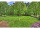 A lush green lawn in a well-manicured backyard provides a serene and inviting outdoor space at 2001 Arundale Ln, Matthews, NC 28104