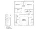 Second floor plan featuring the bedrooms, bathrooms, laundry room, and walk-in closet at 2019 Sadler Woods Ln, Charlotte, NC 28214